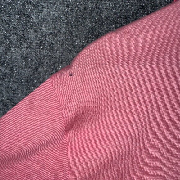 St Andrews Links Golf Polo Shirt Mens Large Pink Stripe Short Sleeve Logo - Picture 9 of 10